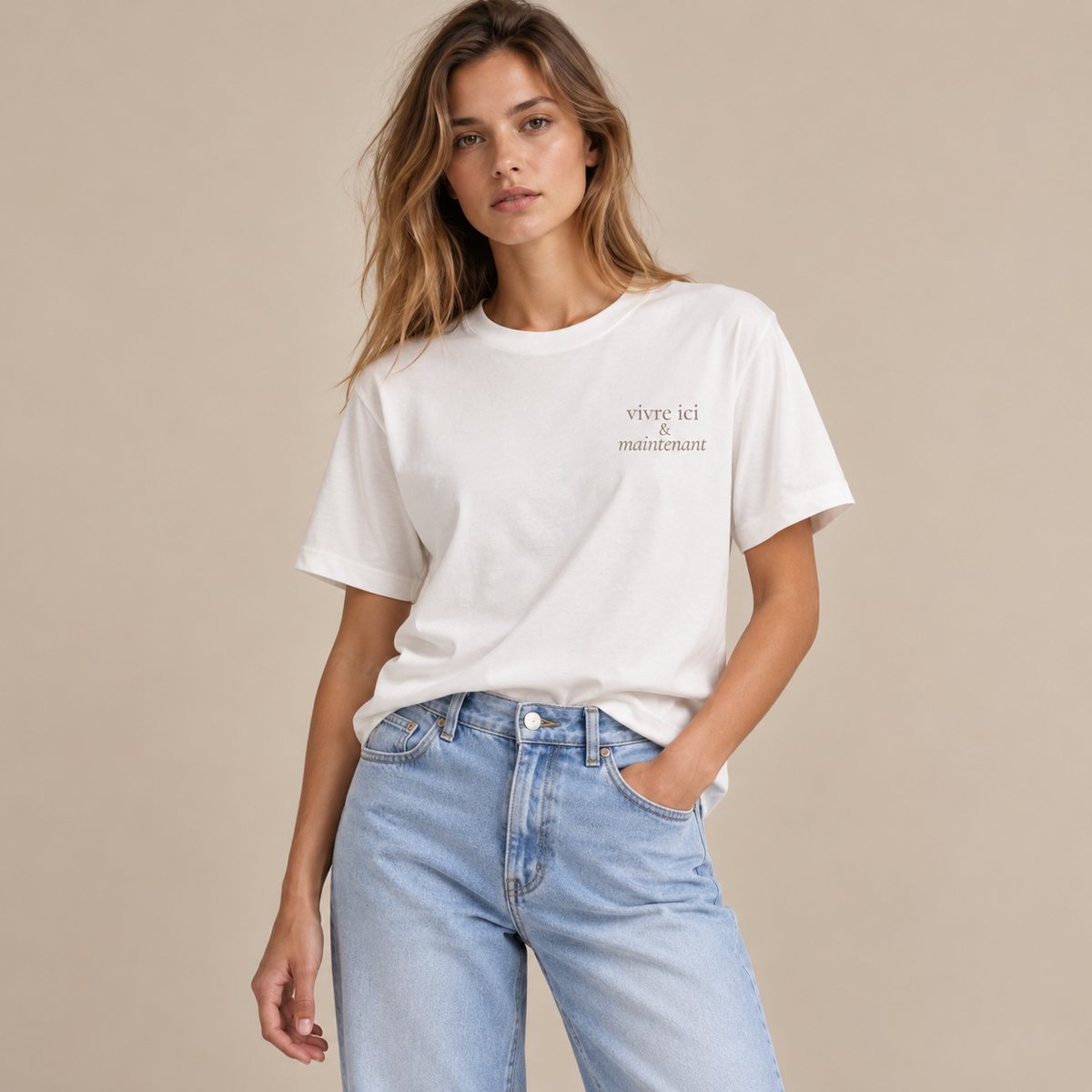 T-shirt Medium fit — Vivre ici & maintenant